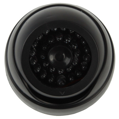 Caméra de vidéosurveillance factice avec sécurité et voyant rouge clignotant (noir) SH0109795-05