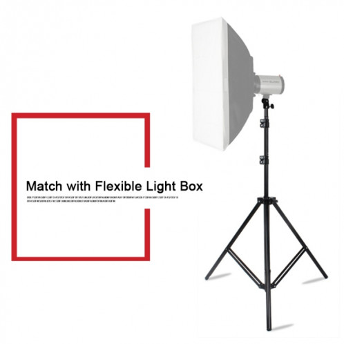 Support d'éclairage en aluminium de photographie professionnelle de 68cm-200cm de hauteur pour la lumière de flash de studio (noir) SH1509645-010