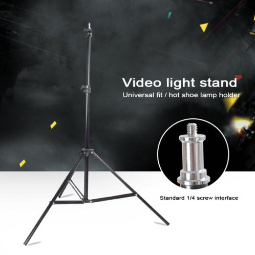 Support d'éclairage en aluminium de photographie professionnelle de 68cm-200cm de hauteur pour la lumière de flash de studio (noir) SH1509645-010
