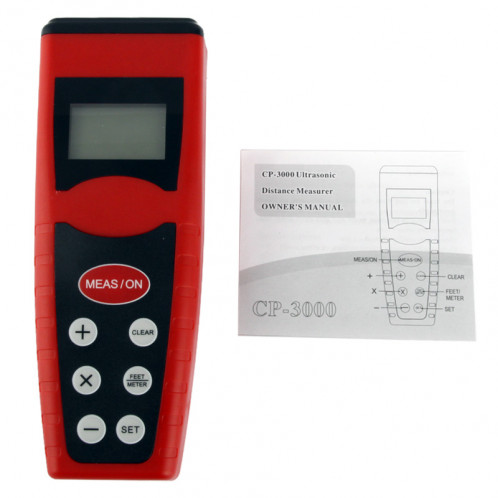 Mesureur de mesure de distance à ultrasons avec pointeur laser, plage: 0,5-18 m (CP-3000) SH002961-06