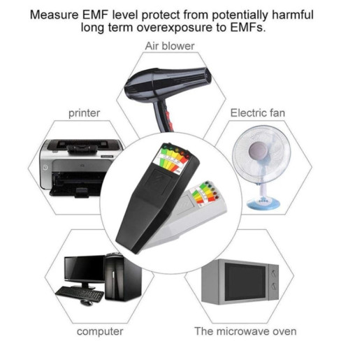Détecteur de rayonnement électromagnétique à 5 LED Testeur de compteur EMF SH122B252-07