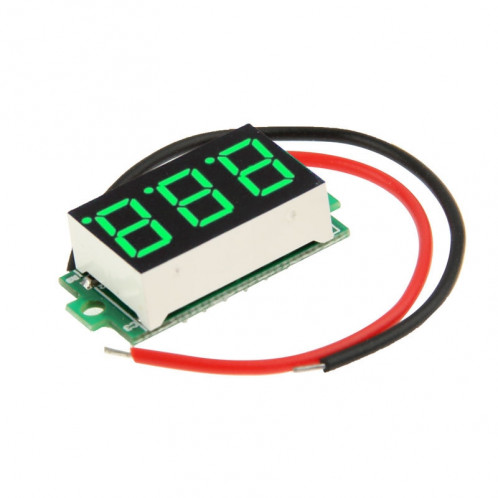 Indicateur de panneau de tension numérique miniature DC 3.2-30V Green Light SH186G919-05
