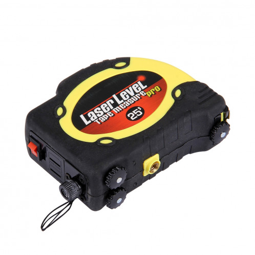 Niveau laser avec ruban à mesurer Pro (25 pieds) et clip de ceinture / peuvent être fixés au trépied (jaune) SH0208982-010