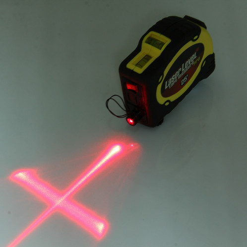 Niveau laser avec ruban à mesurer Pro (25 pieds) et clip de ceinture / peuvent être fixés au trépied (jaune) SH0208982-010