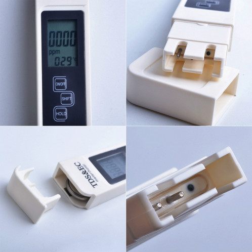 Moniteur LCD multifonction numérique TDS & EC Meter Testeur de mesure d'eau (Beige) SH0302927-06