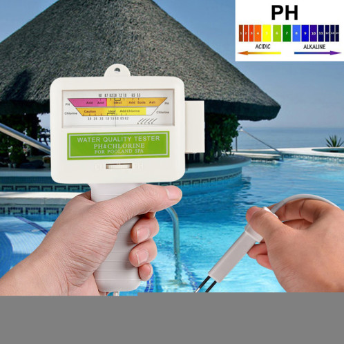 Testeur de pH / Chlore d'eau de piscine à la maison, longueur de câble: 1.2m SH04081973-07