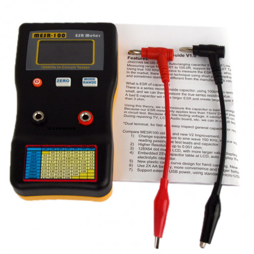 Condensateur de circuit ESR à amplification automatique en circuit MESR-100 / ohmmètre faible jusqu'à 0,01 à 100 R SH05131672-08