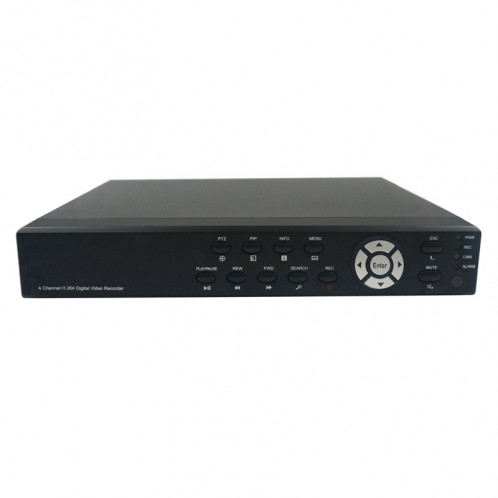 Kit enregistreur vidéo numérique 4 canaux (CCD Sony 1/3, 420TVL, 24 LED IR, objectif 6mm, Distance IR: 25m, H.264 (8204EV + 622A) SH110A1098-012