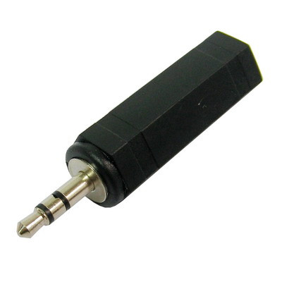 Adaptateur de prise d'adaptateur pour prise jack stéréo de 3,5 mm à 6,35 mm (noir) S3-3091195-03