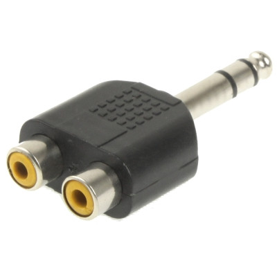 Adaptateur Jack stéréo pour casque RCA 6.35mm vers 2 RCA S6-311330-03