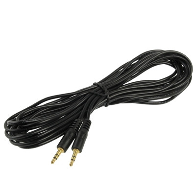 Câble auxiliaire audio stéréo 3,5 mm mâle, câble auxiliaire, longueur: 5 m (connecteur plaqué or + noir) SH31321736-05