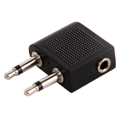 Adaptateur de prise pour casque d'avion de 3,5 mm (argent) S3316S1420-04