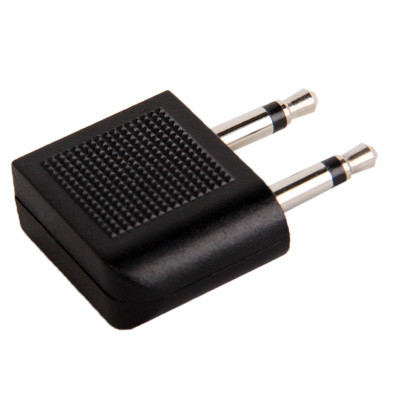 Adaptateur de prise pour casque d'avion de 3,5 mm (argent) S3316S1420-04