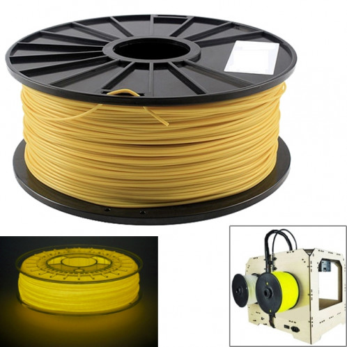 Filaments d'imprimante 3D lumineux d'ABS 3,0 mm, environ 135 m (jaune) SH044Y685-06