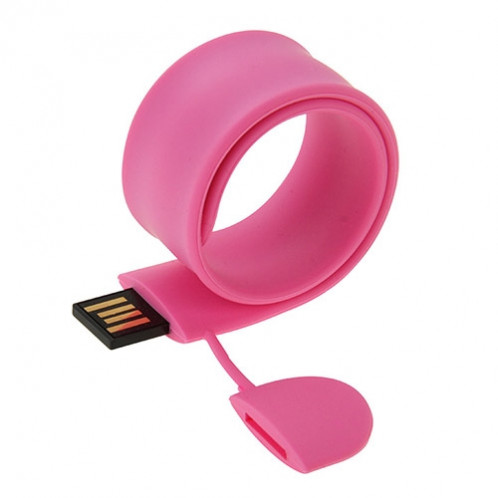 Bracelet en silicone USB Flash Disk avec 4 Go de mémoire (rose) SS015F72-09