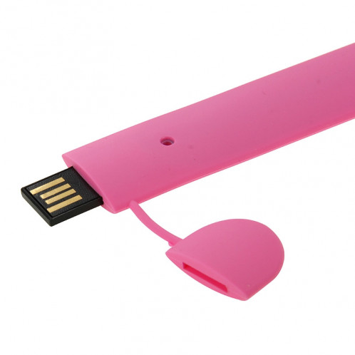 Bracelet en silicone USB Flash Disk avec 4 Go de mémoire (rose) SS015F72-09