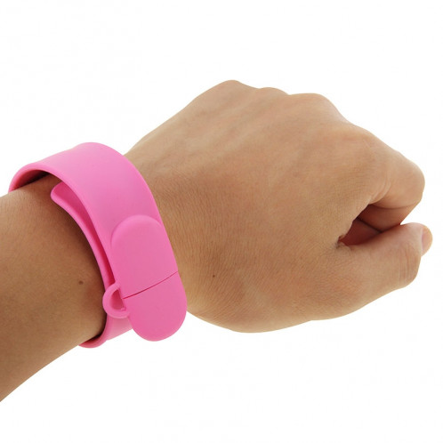 Bracelet en silicone USB Flash Disk avec 4 Go de mémoire (rose) SS015F72-09