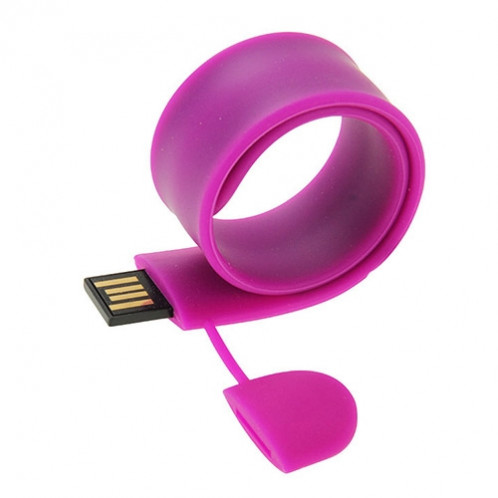 Silicone Bracelet USB Flash Disk avec 4 Go de mémoire (violet) SS015P304-09