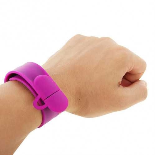 Silicone Bracelet USB Flash Disk avec 4 Go de mémoire (violet) SS015P304-09