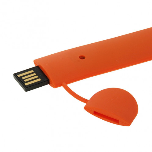 Silicone Bracelet USB Flash Disk avec 8 Go de mémoire (Orange) SS016E1873-09