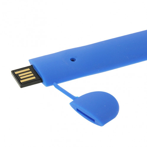 Bracelet USB en silicone avec mémoire flash de 16 Go (bleu foncé) SS017D112-09
