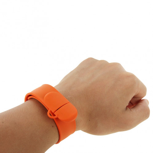 Bracelet USB en silicone avec mémoire flash de 16 Go (Orange) SS017E945-09