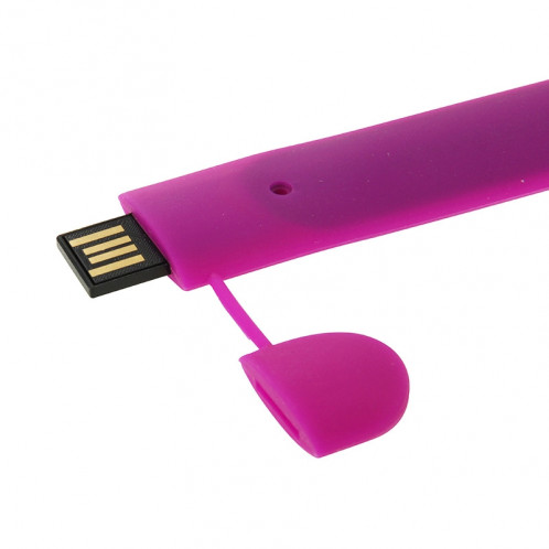Bracelet USB en silicone avec mémoire flash de 16 Go (violet) SS017P1595-09