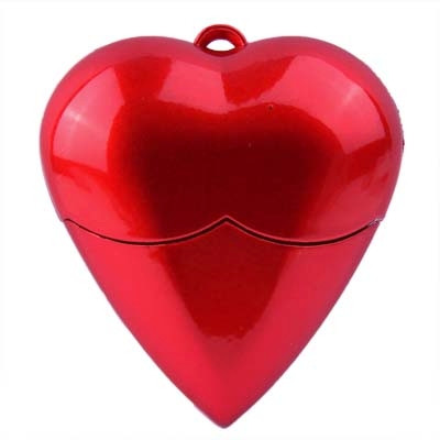 Disque flash USB 2.0 style coeur de 2 Go (rouge) SH12021693-06