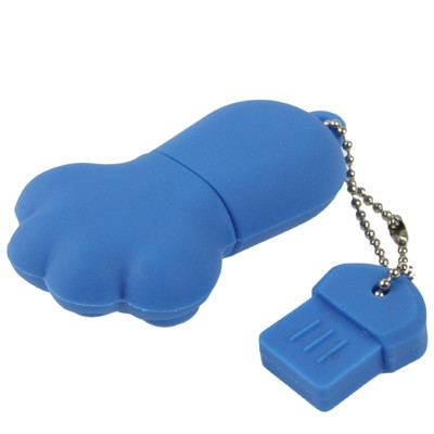 Disque flash USB 2.0 en silicone avec patte anti-poussière en forme de patte de 2 Go (bleu) SH15531790-06