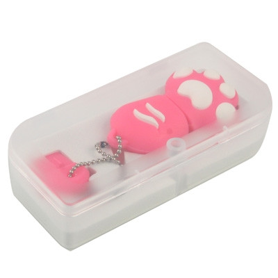 Disque USB à mémoire flash USB 2.0 avec silicone anti-poussière en forme de patte de 2 Go (prune rouge) SH15561200-06