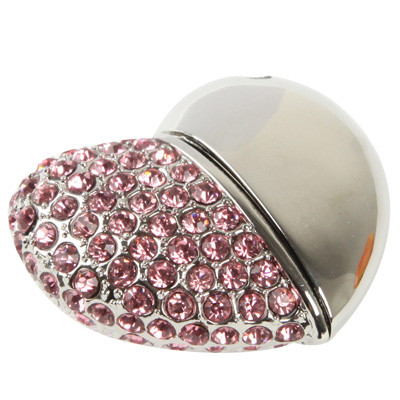 Coeur en forme de diamant diamant USB Flash Disk, spécial pour les cadeaux de Saint Valentin (2 Go) SH197A68-06