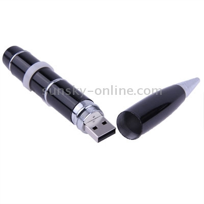 Disque flash USB de style stylo laser 3 en 1, 8 Go (Noir) SH2024568-07