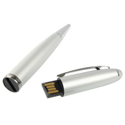 2 dans 1 stylo flash USB style stylo, argent (32 Go) S205SE644-05