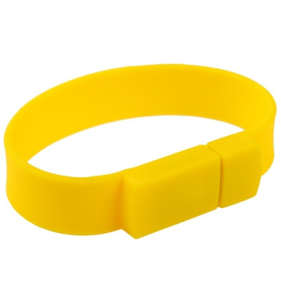Disque flash USB 2.0 avec bracelets en silicone de 16 Go (jaune) SH02251077-07