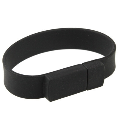 Disque flash USB 2.0 avec bracelets en silicone de 8 Go (noir) SH30221405-07
