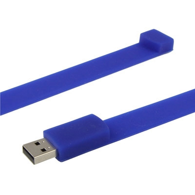 Disque flash USB 2.0 avec bracelets en silicone de 8 Go (bleu foncé) SH30281525-07