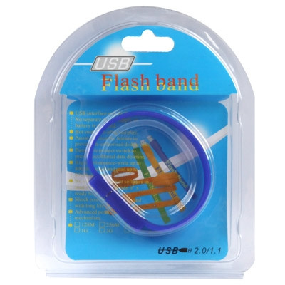 Disque flash USB 2.0 avec bracelets en silicone de 8 Go (bleu foncé) SH30281525-07