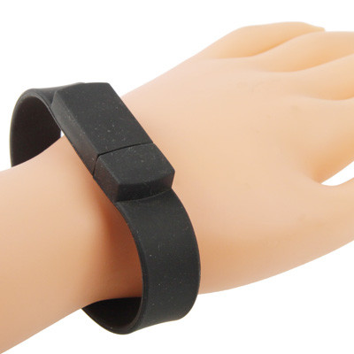Disque Flash USB 2.0 Bracelets Silicon 8 Go (Noir) S802BC604-07