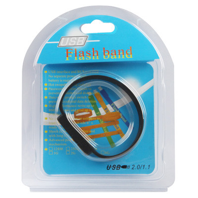 Disque Flash USB 2.0 Bracelets Silicon 8 Go (Noir) S802BC604-07