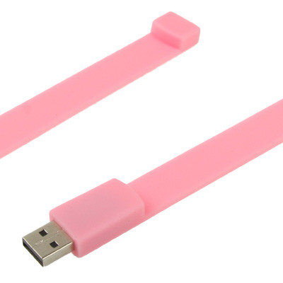Disque Flash USB 2.0 Bracelets Silicon 2 Go (Rose) S202FA666-07