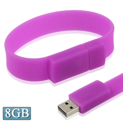 Disque Flash USB 2.0 Bracelets Silicon 8 Go (Violet) S802PC1751-07