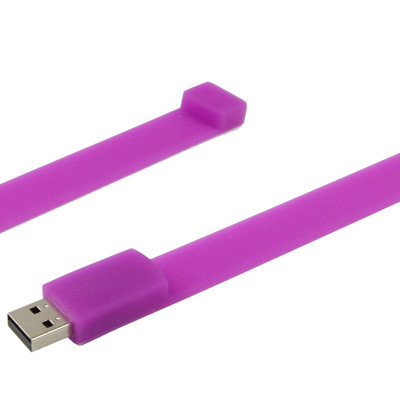 Disque Flash USB 2.0 Bracelets Silicon 8 Go (Violet) S802PC1751-07