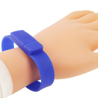 Disque Flash USB 2.0 Bracelets Silicon 4 Go (Bleu foncé) S42SBB143-07