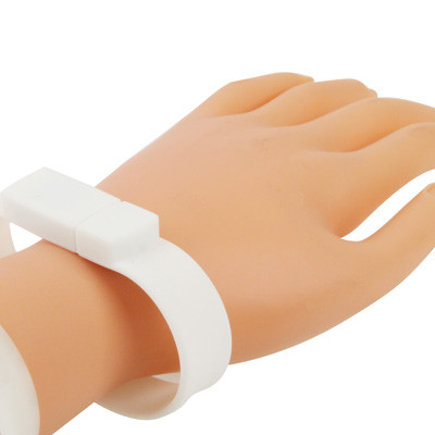 Disque Flash USB 2.0 Bracelets Silicon 2 Go (Blanc) S202WA788-07