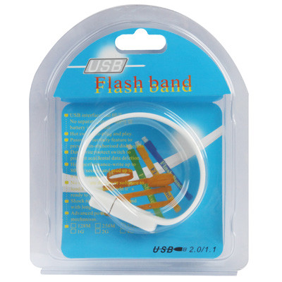 Disque Flash USB 2.0 Bracelets Silicon 16 Go (Blanc) S102WD1524-07