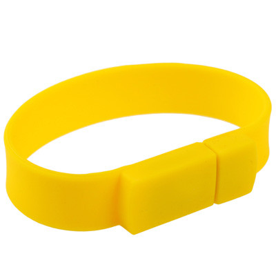 Disque Flash USB 2.0 Bracelets Silicon 16 Go (Jaune) S102YD1232-07