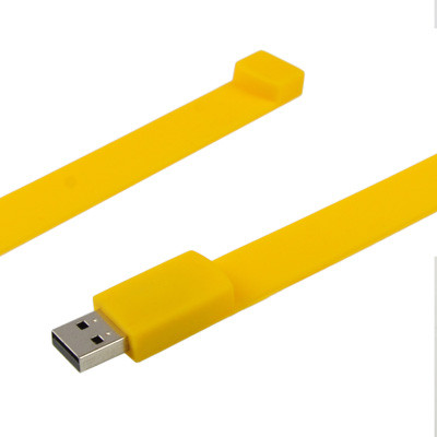 Disque Flash USB 2.0 Bracelets Silicon 16 Go (Jaune) S102YD1232-07