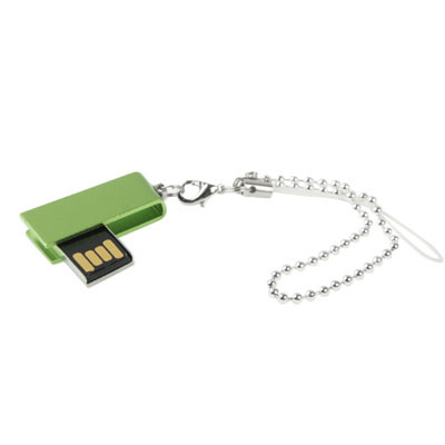 Mini disque flash USB rotatif (4 Go), vert SM07GB1474-06