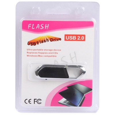 Disque flash USB 2.0 de style porte-clés métallique de 8 Go (Gris) SH19361994-04