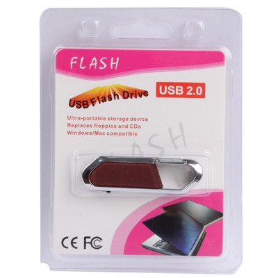 2 Go de clé USB 2.0 de style porte-clés métalliques (rouge) SH1938749-04